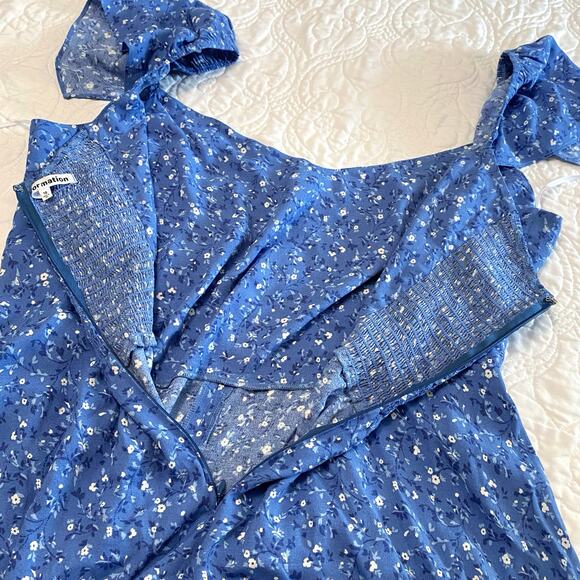 Reformation Baxley Dress Midi Front Slit Women’s Size 16 Prairie Cottagecore - Picture 10 of 10